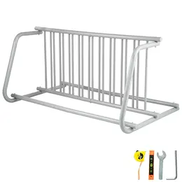 Product image of 10-Bike Steel Floor Grid Bike Rack, 59 ft. Length, Dual-Side
