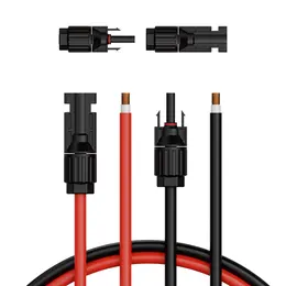 Product image of 100FT 10AWG Solar Panel Extension Wire with Male & Female Connectors, Set of 2