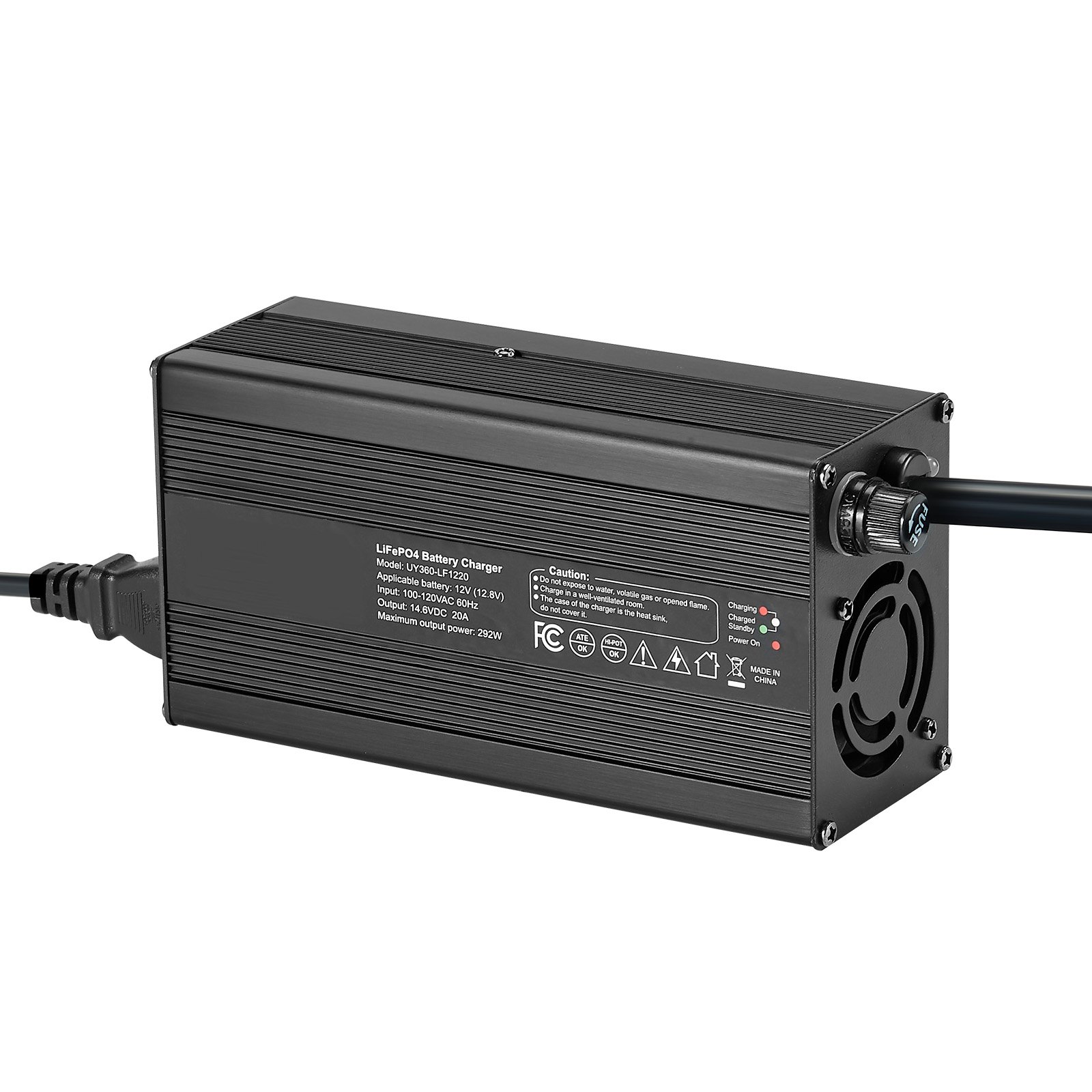 Main product image of LiFePO4 Battery Charger, 12V 20A, 14.6V Output, AC-DC
