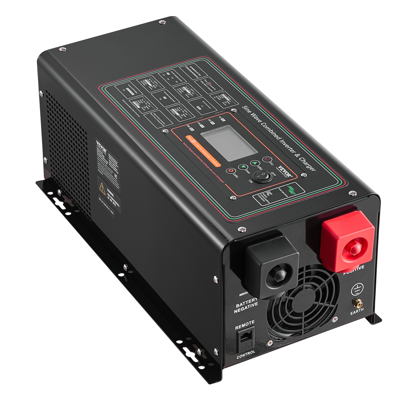 Main product image of 2000W Pure Sine Wave Inverter Charger, 12V DC to 120V AC