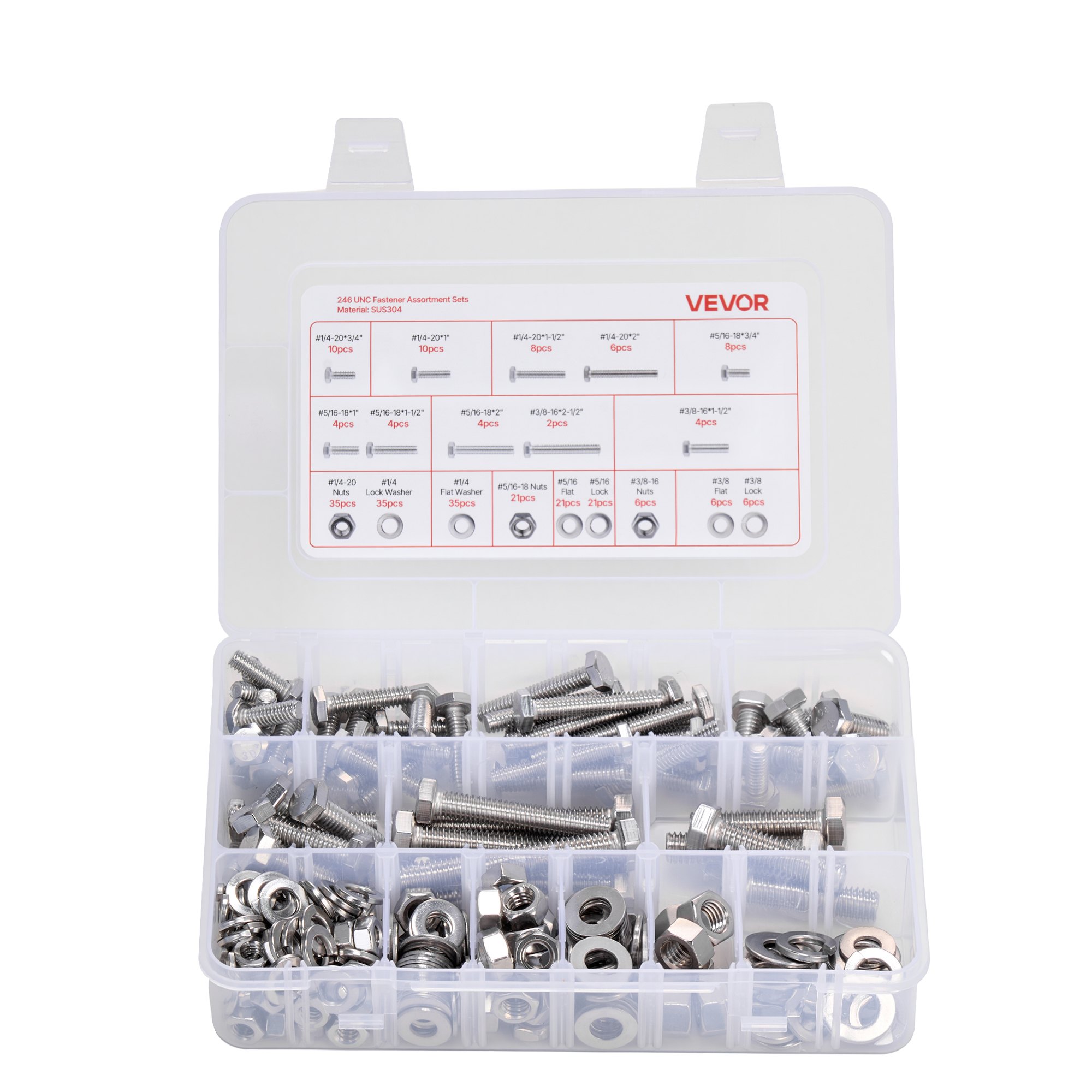 Main product image of 246 Pc Imperial Stainless Steel Bolt & Nut Assortment Kit