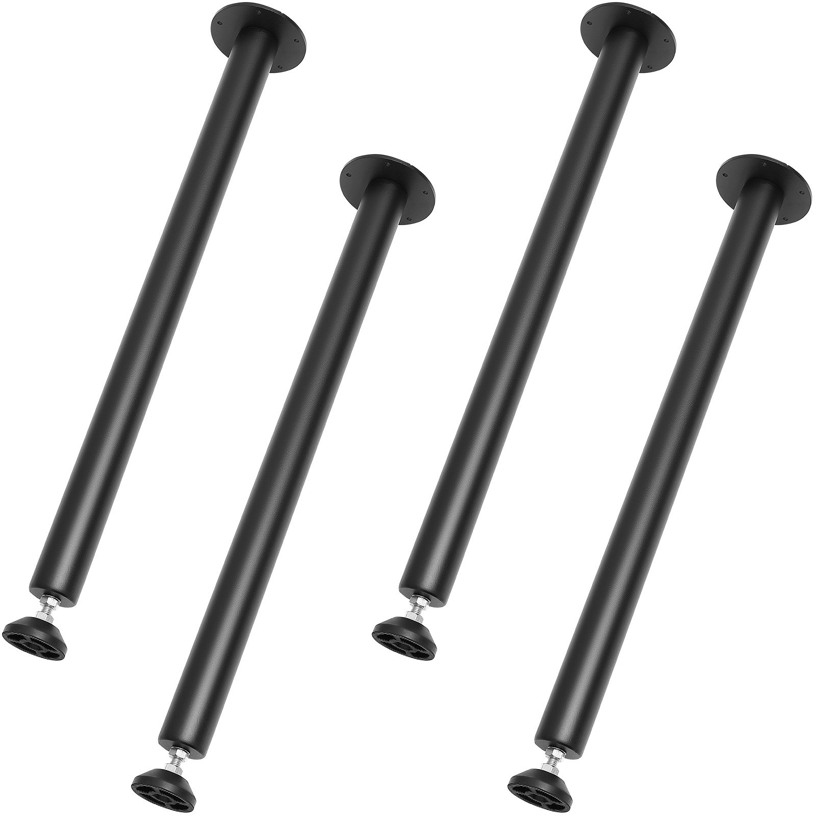 Main product image of 28 Inch Adjustable Steel Desk Legs, 1200 Lbs Capacity, Set of 4, Black