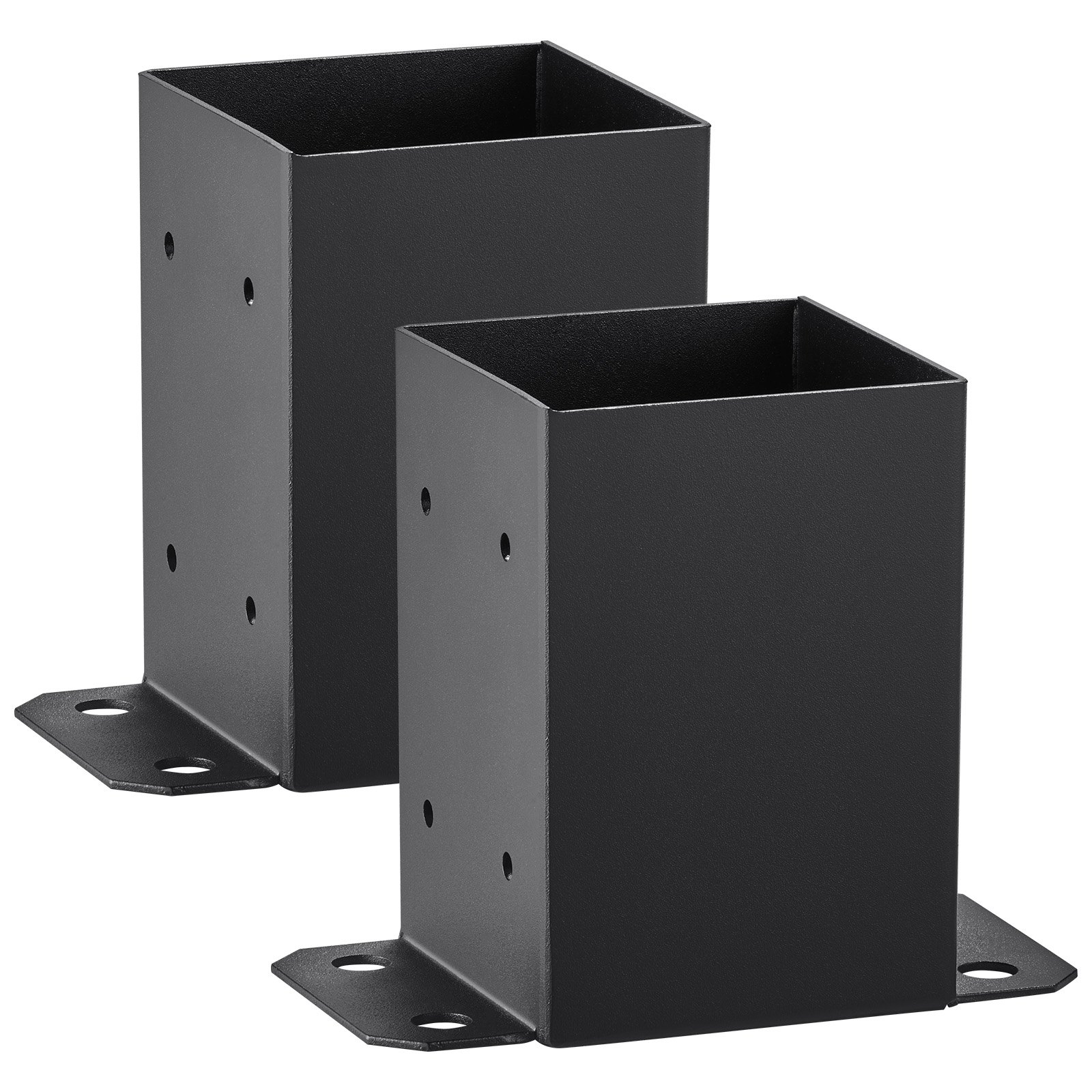 Main product image of 3.6x3.6 Inch Inner Post Base Brackets, Powder-Coated Matte Black, 2-Pack