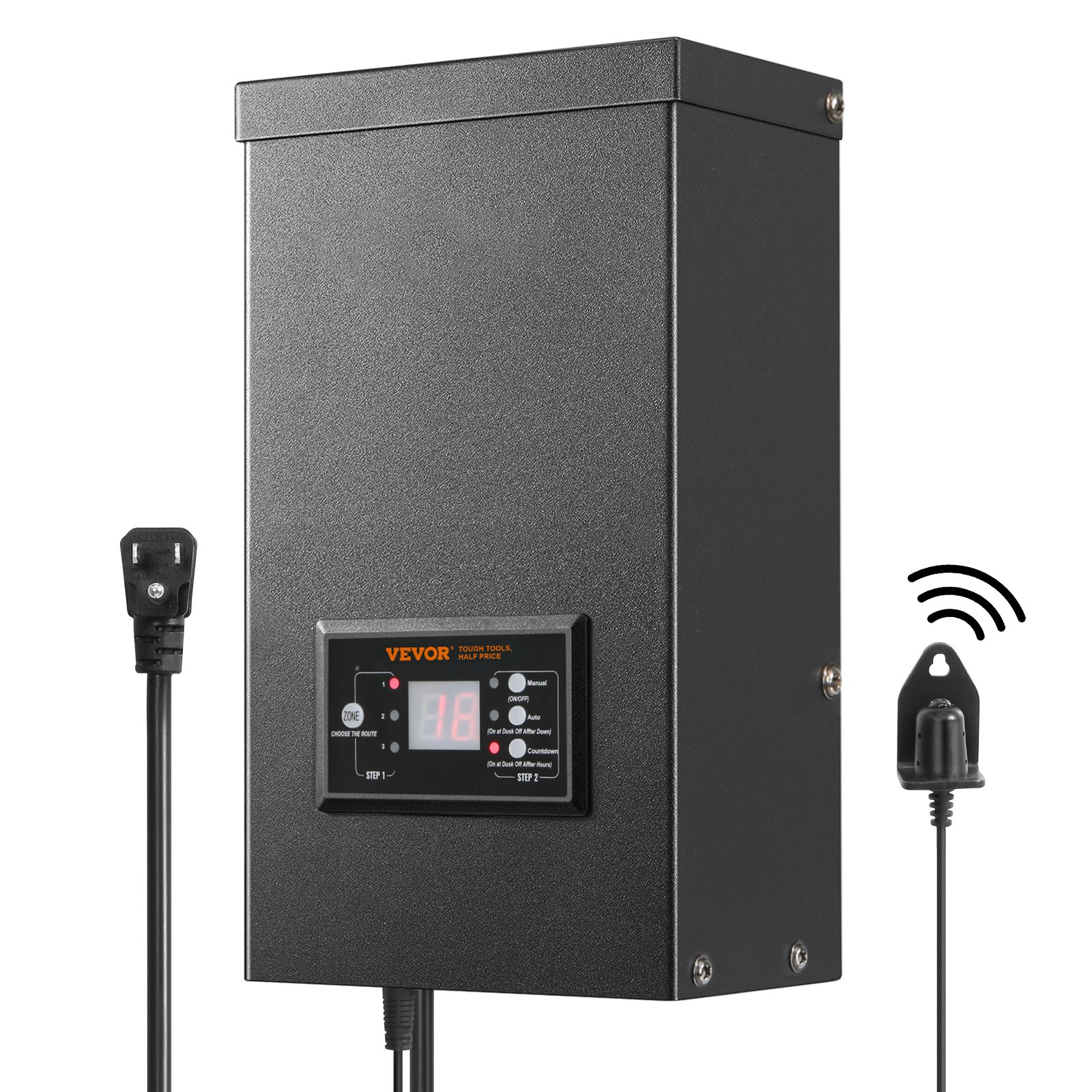 Main product image of 600W Waterproof Landscape Transformer, Timer, Photocell, 120V AC to 12V/14V AC, ETL