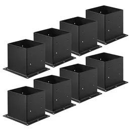 Product image of Eight 4x4 Post Base Brackets, 3.6x3.6 Inch Inner Opening