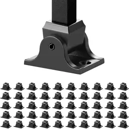 Product image of Aluminum Alloy Square Baluster Shoes for 1/2 Inch Staircase Balusters, Slant, Black, 50 Pcs