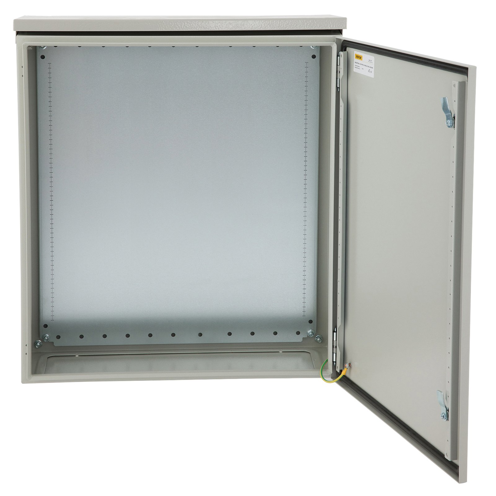Main product image of 24x24x12in NEMA 4 IP65 Carbon Steel Hinged Electrical Enclosure with Rain Hood