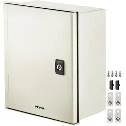 Product image of Fiberglass Electrical Enclosure, 12x10x6 inch, NEMA 4X, with Mounting Plate