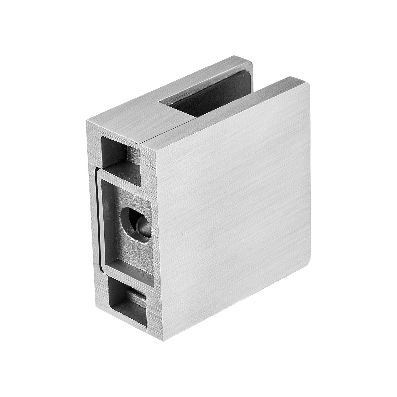 Main product image of 4-Pack Square 304 SS Glass Clamp for 0.31-0.47 in. Tempered Glass, Silver