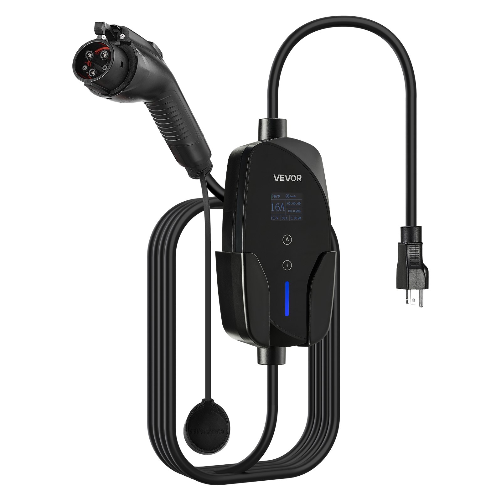 Main product image of EV Charger, Level 1 & 2, 16A Adjustable Current, 120V/240V, with LCD