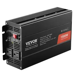 Product image of 1500W Modified Sine Wave Inverter, DC 12V to AC 120V, 2 AC, 2 USB, 1 Type-C Port