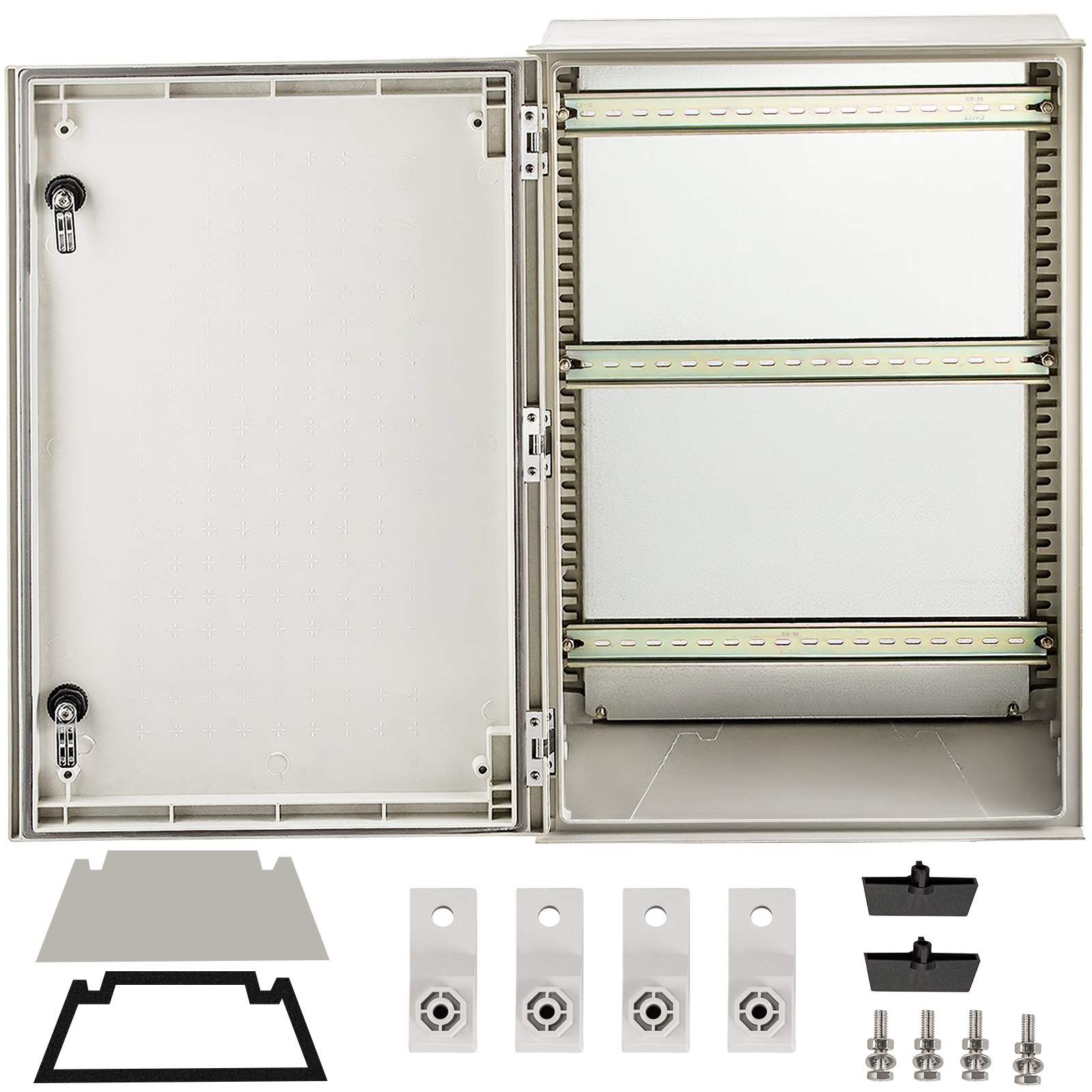 Main product image of Fiberglass Electrical Box, NEMA 4X, IP66, 24x16x9 in., with Mounting Plate