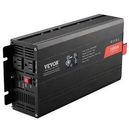 Product image of 2000W Pure Sine Wave Inverter, DC 12V to AC 120V, 2 AC Outlets, 2 USB, 1 Type-C, LCD, Remote