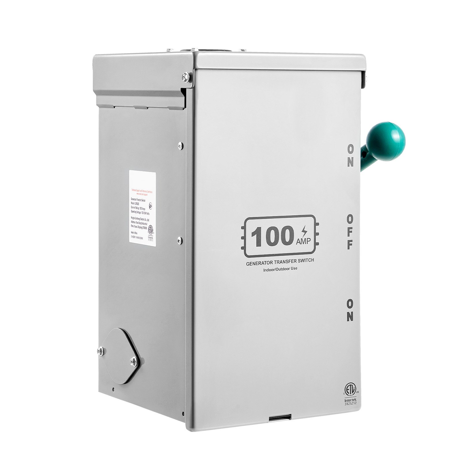 Main product image of 100A Manual Generator Transfer Switch, 24000W, 120/240V