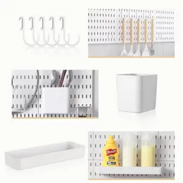 Product image of Wall Mounted Pegboard Tool Storage Kit with Assorted Hooks and Shelves