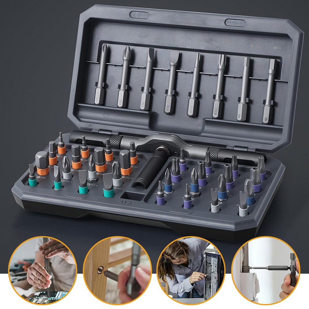 Main product image of 42-Piece Magnetic Ratchet Screwdriver Bit Set
