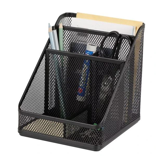 Main product image of Black Mesh Desktop Organizer for Office and Workspace, Medium