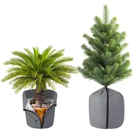 Product image of 2-Piece Thermal Potted Plant Protection Bags, 45x50cm, Zipper/Drawstring