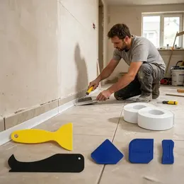 Product image of 3-Piece Grout Tool Set with Grout Strips and Scraper