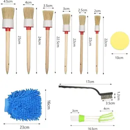 Product image of Mini Detail Brush Set with Gloves, Wire Brush, Sponge Cloth