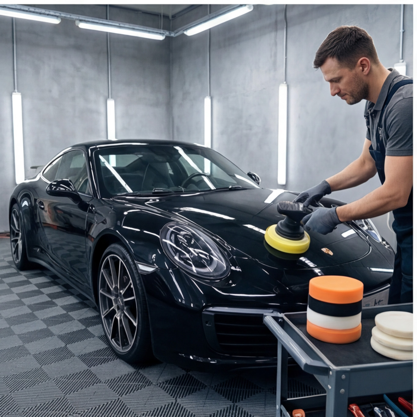 Main product image of Multi-piece Sponge and Wool Polishing Pad Set for Car Paint Correction