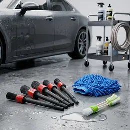 Product image of 2-Piece Cleaning Brush Set for Vehicles and Household Blinds