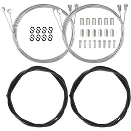 Product image of Bicycle Brake & Shift Cable Set, 4 Brake, 1 Shift, End Sleeves, S-Hooks