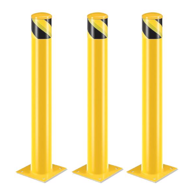 Main product image of Steel Bollard, 36 Inch Height, 4.5 Inch Diameter, Yellow Powder Coated, 3P