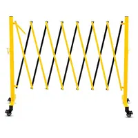 Product image of Metal Expandable Barricade, 11 ft, Retractable, with Casters