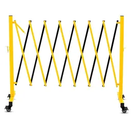 Product image of Metal Expandable Barricade, 11 ft, Retractable, with Casters