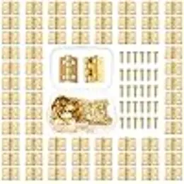 Product image of 100 Miniature Brass Hinges, Piano-Style, with 400 Screws