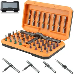 Product image of 42-Piece Screwdriver Bit Set with Ratchet Function, Orange