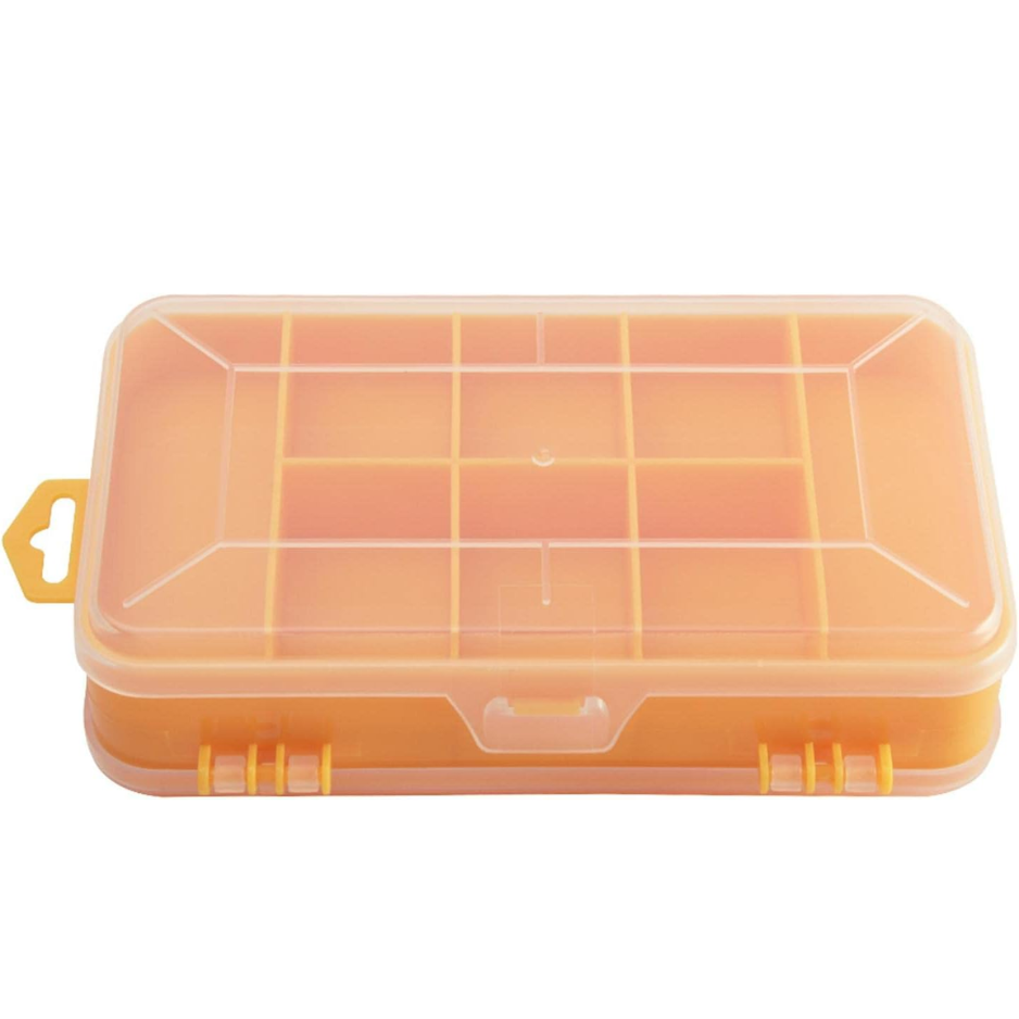 Main product image of Double-Sided Screw Storage Box, 13 Compartments, Portable, Yellow