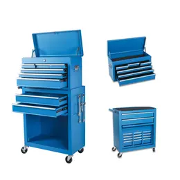 Product image of 8-Drawer Rolling Tool Chest with Detachable Top Box, Lockable Wheels