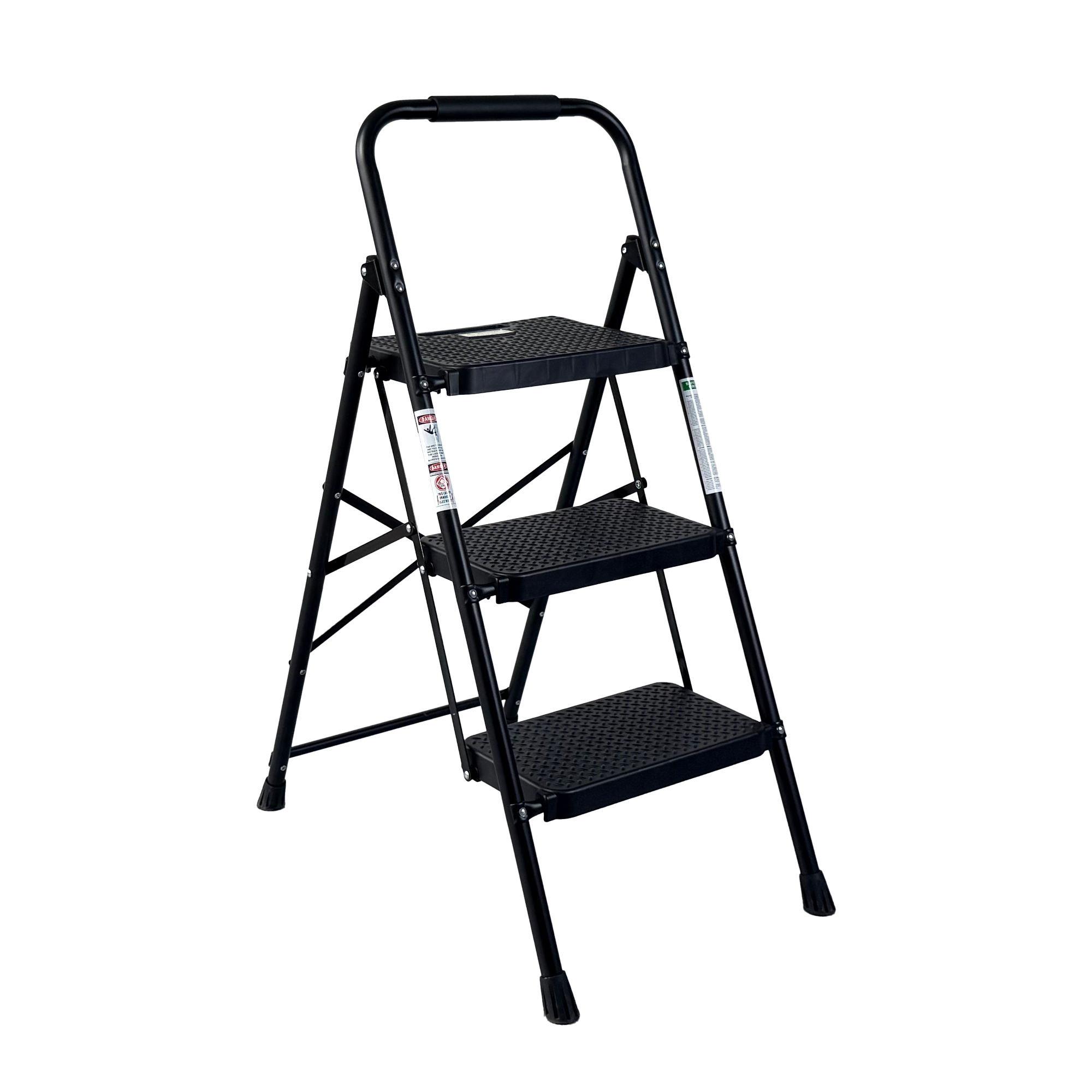 Main product image of 3-Step Folding Steel Ladder with Wide Anti-Slip Pedals