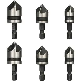 Product image of Hex-Shank Countersink and Deburrer Set, 2 x 3-Piece, for Metal