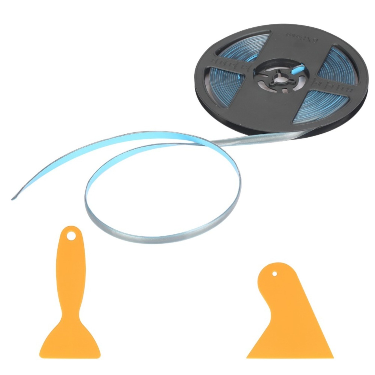 Main product image of Polyurethane Sealing Tape, Self-Adhesive, Silver, 8mm x 6m, with 2 Squeegees