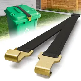 Product image of 2-Piece Bear-Proof Trash Can Locks, Metal Claws, Adjustable Straps (26–52 In.)
