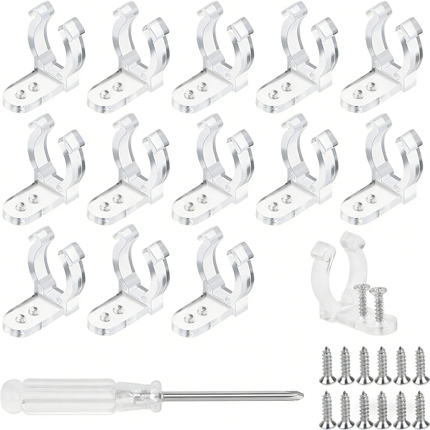 Main product image of LED Strip Light Clip Set, 100 Clips, 200 Screws, Installation Tool