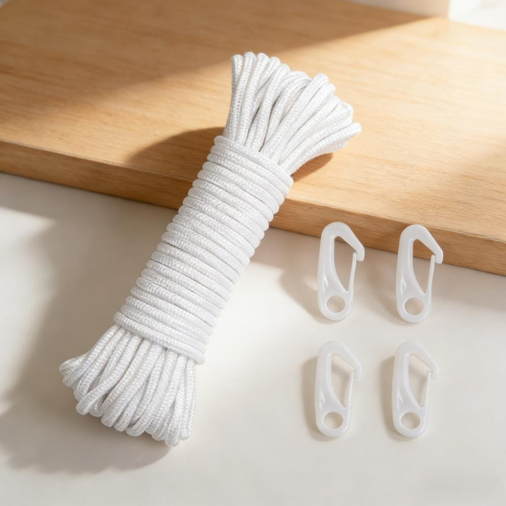Main product image of 15m Nylon Flag Rope Set with 4 Clips for Flagpoles