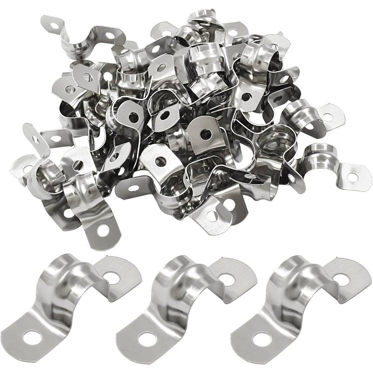 Main product image of 75 Plastic U-Shaped Cable Clamps for Walls and Ceilings