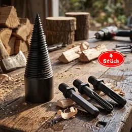 Product image of 32mm Wood Splitter Drill Bit Set, 3-Piece with Storage Box