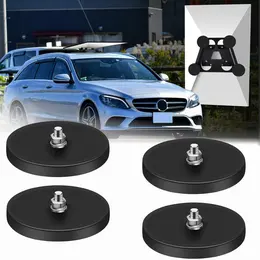 Product image of 4 Threaded Magnets, Ø66mm, 30kg Lifting Capacity, Rubberized for Outdoor Use