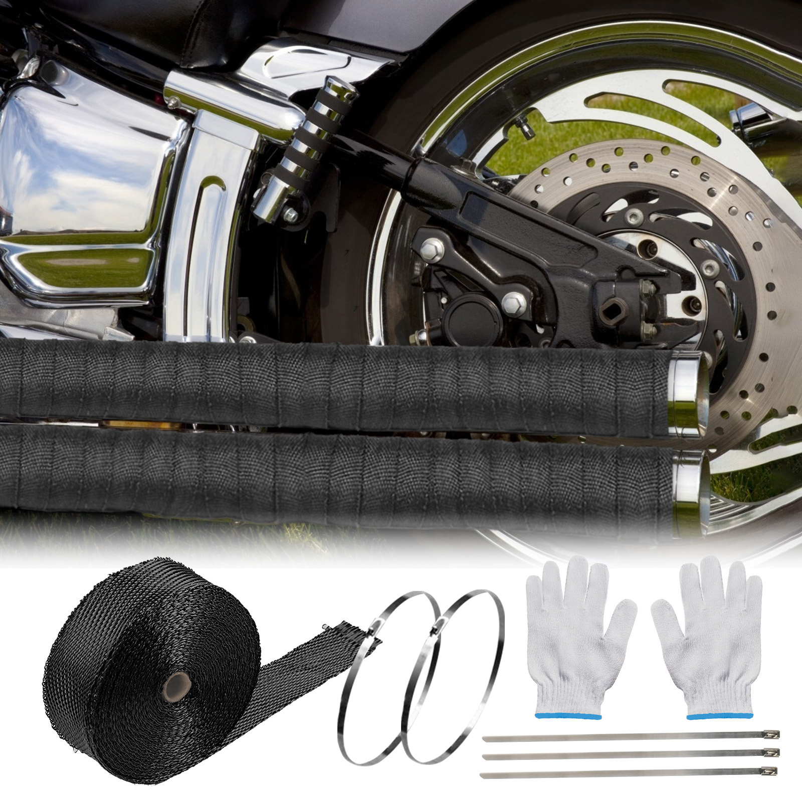 Main product image of Exhaust Sealing Tape Set with Accessories, 10m Tape, Gloves, Cable Ties