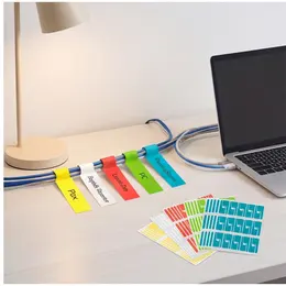 Product image of 750 Cable Labels, 5 Colors (Blue, Green, White, Yellow, Red)