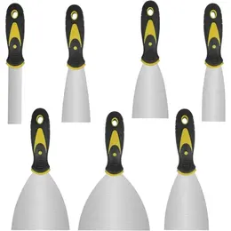 Product image of 7-Piece Stainless Steel Putty, Plastering, Palette Knife Set with Silicone Handles