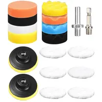 Product image of 18-Piece Polishing Set: 8 Sponges, 6 Wool Pads, 2 Adapters, 2 Screws