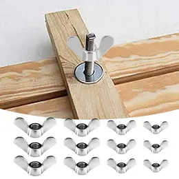 Product image of Wing Nut Assortment, 60-piece, M4, M5, M6, M8 Sizes