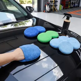 Product image of 10 Hand Polishing Sponges, 12.5 cm, 13 cm, 15 cm, Blue/Green