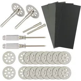 Product image of Cutting Disc Set: 20 Discs, 4 Mandrels, 4 Sandpaper Sheets